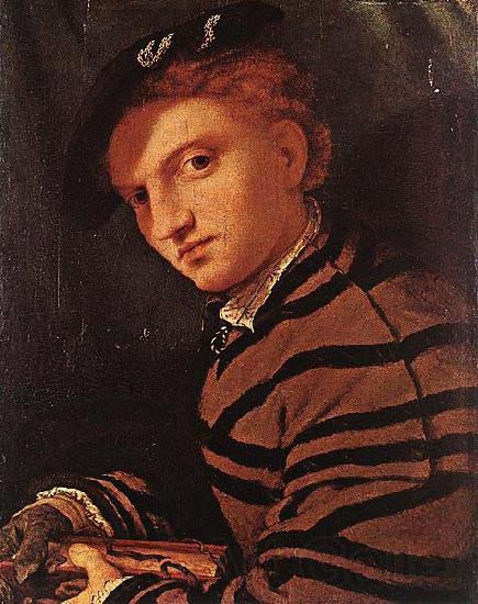 Lorenzo Lotto Young Man with Book Norge oil painting art